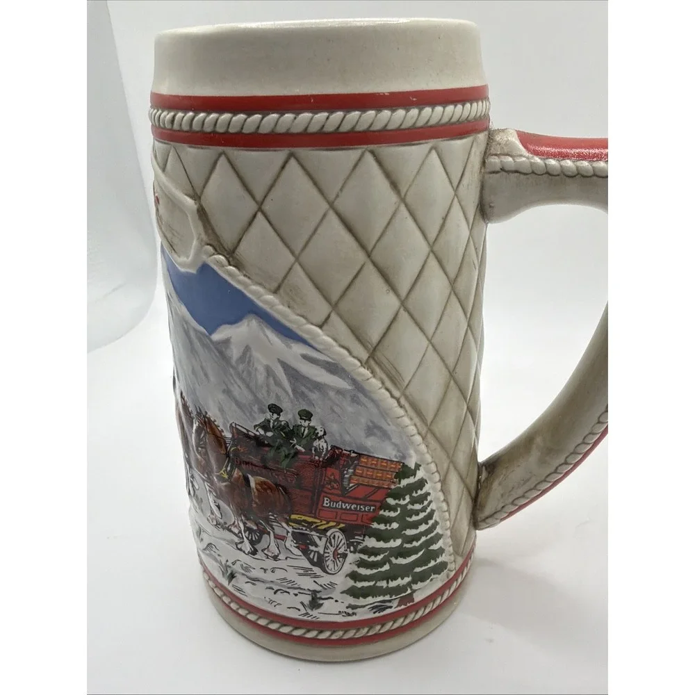 Budweiser 1985 Holiday Beer Stein Limited Edition 